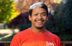 Portrait of male wearing a PRIDE shirt