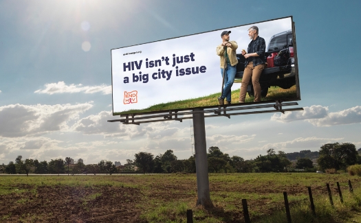 End HIV Oregon rural billboard