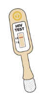 Oral swab from HIV at-home test